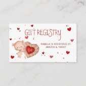 Sweetheart Red Baby Shooter Geschenkkartei Begleitkarte (Vorderseite)