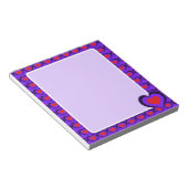 Sweetheart Red & Purple Hearts  Notizblock (angewinkelt)