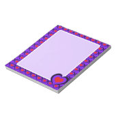 Sweetheart Red & Purple Hearts  Notizblock (Rotiert)