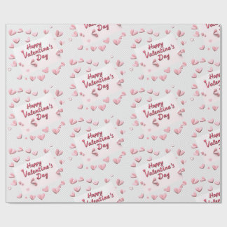 Sweetheart Scatter: Coral and Pastel Pink Hearts Geschenkpapier