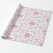 Sweetheart Scatter: Coral and Pastel Pink Hearts Geschenkpapier (Ungerollt)