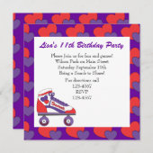 Sweetheart Skate Einladung (Vorne/Hinten)