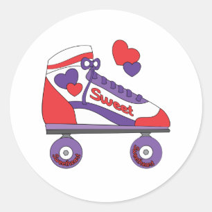 Sweetheart Skate Runder Aufkleber