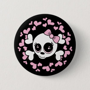 Sweetheart Skull Button