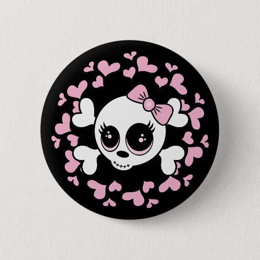 Sweetheart Skull Button (Vorderseite)