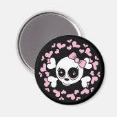 Sweetheart Skull Magnet (Vorderseite/Rückseite)