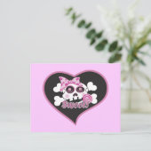 Sweetheart Skull Postkarte (Stehend Vorderseite)