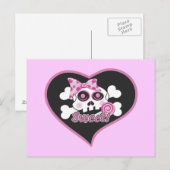 Sweetheart Skull Postkarte (Vorne/Hinten)