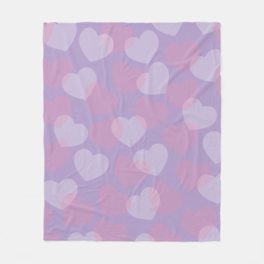Sweetheart Sprinkle | Lavender Heart Fleecedecke (Vorderseite)