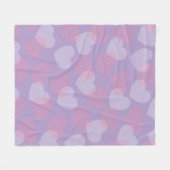 Sweetheart Sprinkle | Lavender Heart Fleecedecke (Vorderseite (Horizontal))