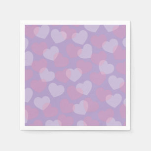 Sweetheart Sprinkle   Lavender Heart Party Napkins Serviette