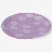 Sweetheart Sprinkle | Lavender Heart Party Teller (Schrägansicht)