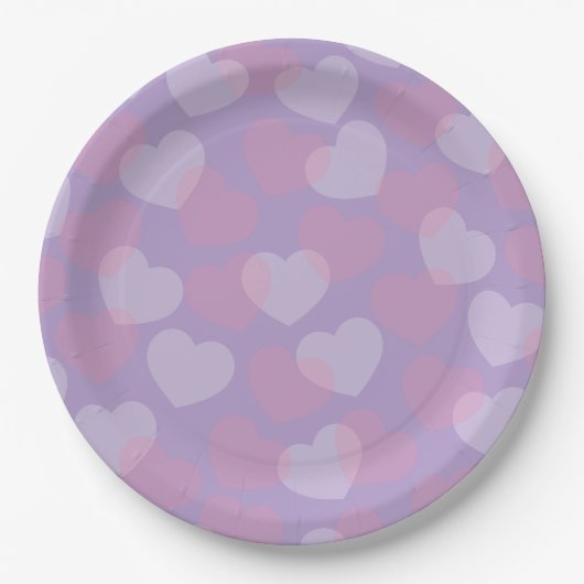 Sweetheart Sprinkle | Lavender Heart Party Teller (Vorderseite)