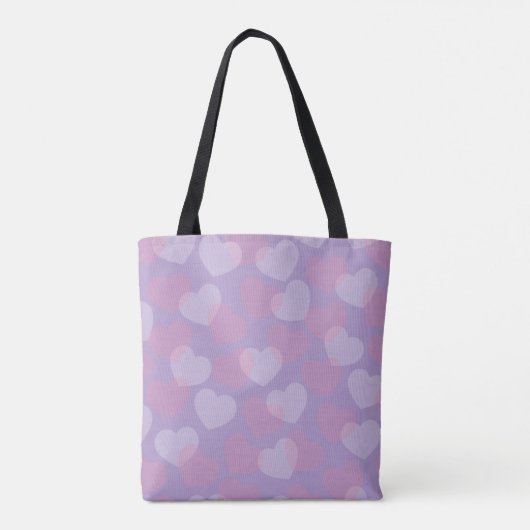 Sweetheart Sprinkle | Lavender Heart Pattern Tasch Tasche (Rückseite)