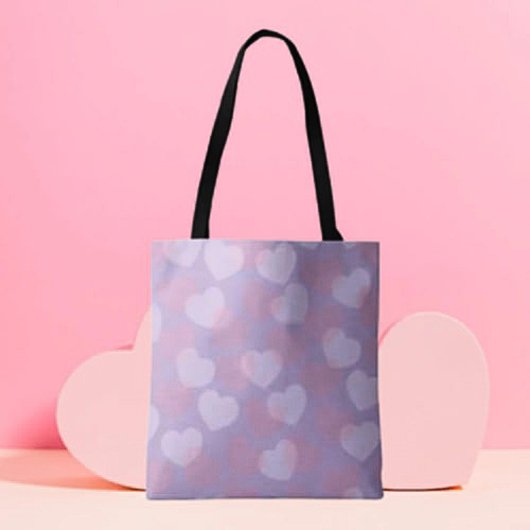 Sweetheart Sprinkle | Lavender Heart Pattern Tasch Tasche