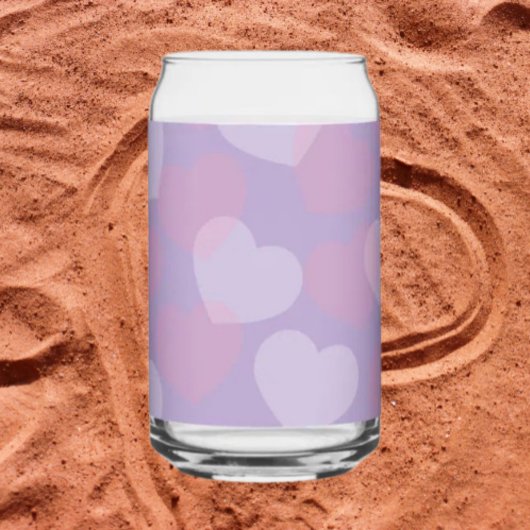 Sweetheart Sprinkle | Rosa und weiße Herzen Dosenglas