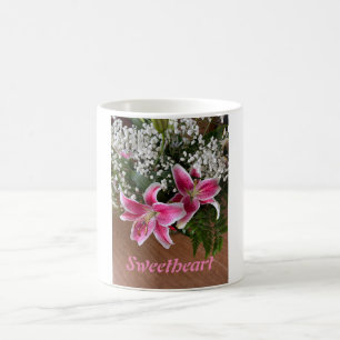 Sweetheart, Stargazer Lilies Kaffeetasse