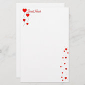 Sweetheart Stationery Briefpapier (Vorne/Hinten)