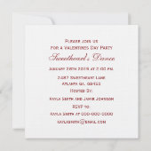 Sweetheart-Tanz-Party Einladung (Rückseite)