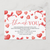 Sweetheart Thank  You Card Begleitkarte (Vorderseite)