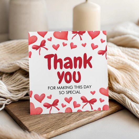 Sweetheart Thank You Favor Tag Geschenkanhänger