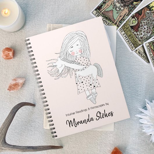 Sweetheart Unicorn Magick Intuitive Lesungen Rosa Notizblock