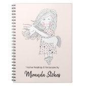 Sweetheart Unicorn Magick Intuitive Lesungen Rosa Notizblock (Vorderseite)