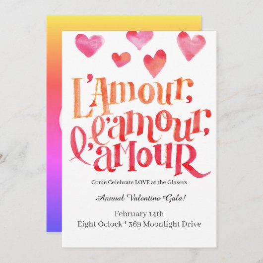 Sweetheart Valentine Baby Dusche Einladung (Vorne/Hinten)