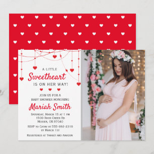 Sweetheart Valentine Februar Girl Boy Baby Dusche Einladung
