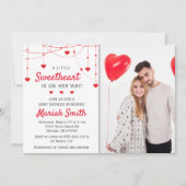 Sweetheart Valentine Februar Girl Boy Baby Dusche Einladung (Vorderseite)