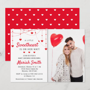 Sweetheart Valentine Februar Girl Boy Baby Dusche Einladung