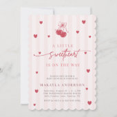 Sweetheart Valentine Girl Baby Shower Einladung (Vorderseite)