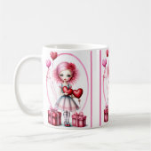 Sweetheart Valentine Girl Coffee Tasse (Links)