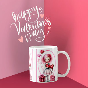 Sweetheart Valentine Girl Coffee Tasse