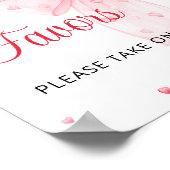 Sweetheart Valentine Pink Bow Baby Shower Favorite Poster (Ecke)