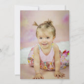 Sweetheart Valentine’s First Birthday Photo Einladung (Rückseite)