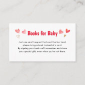 Sweetheart Valentines Baby Showbücher für Baby Begleitkarte (Vorderseite)