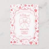 Sweetheart Valentine's Day Baby Diapper Raffle Begleitkarte (Vorderseite)