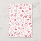 Sweetheart Valentine's Day Baby Diapper Raffle Begleitkarte (Rückseite)