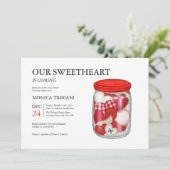 Sweetheart Valentine's day Baby Shower Minimalisti Einladung (Stehend Vorderseite)