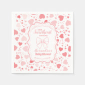 Sweetheart Valentine's Day Baby Shower Serviette (Vorderseite)