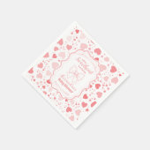 Sweetheart Valentine's Day Baby Shower Serviette (Ecke)