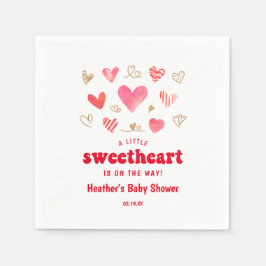 Sweetheart Valentines Day Baby Shower Serviette