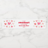 Sweetheart Valentines Day Baby Shower Wasserflaschenetikett (Einzelnes Label)