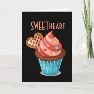 Sweetheart Valentine's Day Cupcake Design Feiertagskarte