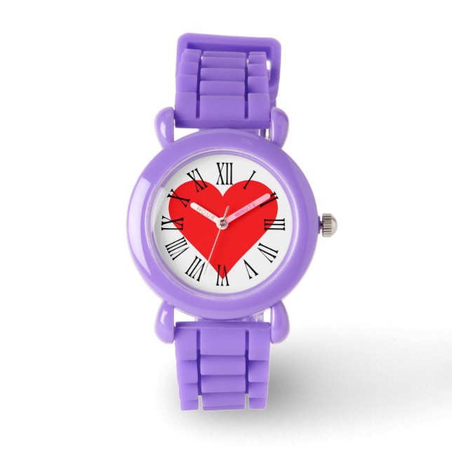 Sweetheart Valentine's Day Red Heart Watch Armbanduhr (Vorderseite)