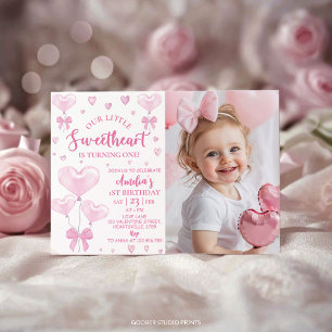 Sweetheart Valentine's Geburtstags-Foto Einladung