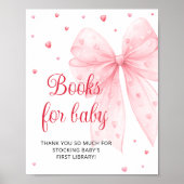 Sweetheart Valentines Pink Bow Books for Baby Poster (Vorne)
