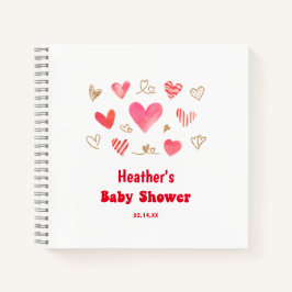 Sweetheart Valentines's Day Baby Shower Gästebuch Notizblock