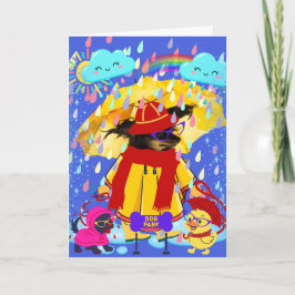 Sweetheart Walks In The Rain Greeting Card Karte